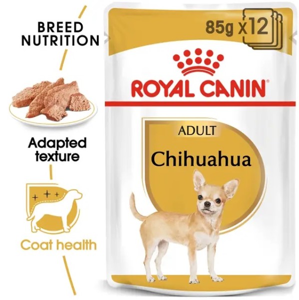 Royal Canin Chihuahua Pouch - Пълноценна мокра храна в пауч за чихуахуа в зряла възраст над 10 месеца